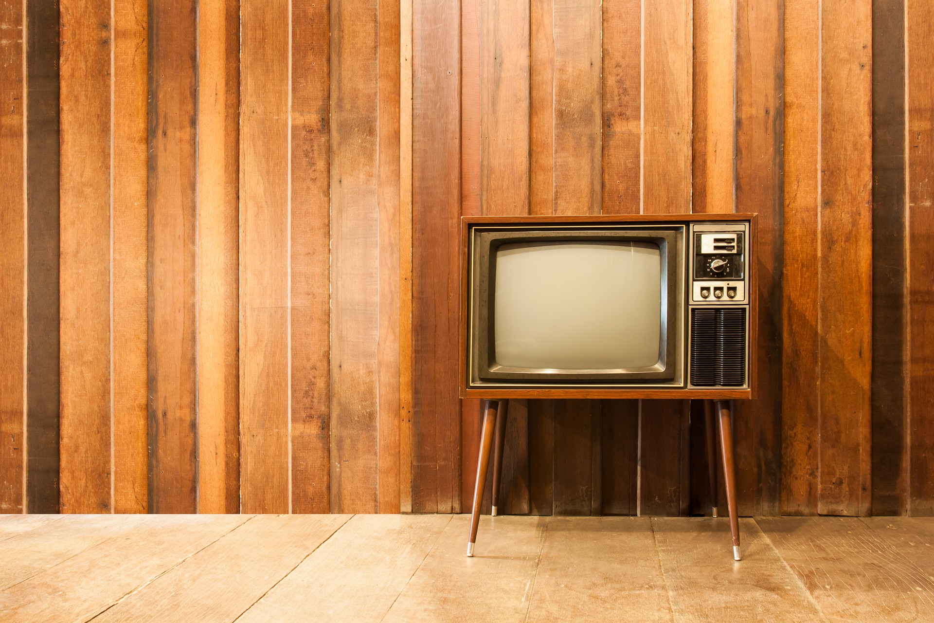 Old vintage television or tv